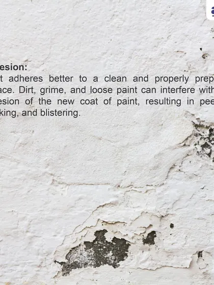 For paint to last, it needs excellent adhesion. By removing all grime and loose particles, we prevent future issues like peeling, cracking, and blistering, ensuring the new paint bonds directly and securely to the wall.