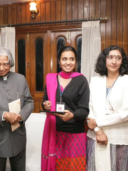 Another cherished photo with Dr. APJ Abdul Kalam. His presence was a blessing, and these memories are a treasure.