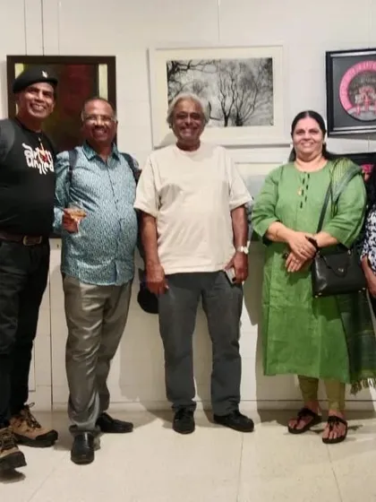 Celebrating World Art Day at the National Art Exhibition at Bangalore International Centre. It was an honor to be among so many esteemed artists.