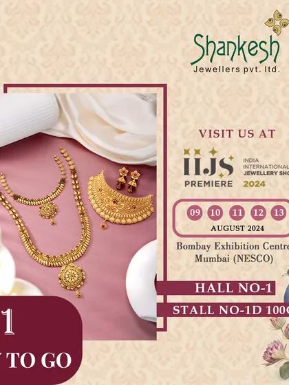 Glimmer in gold with these traditional necklace sets. The image showcases both a long and a short necklace design, highlighting the versatility of our collection.