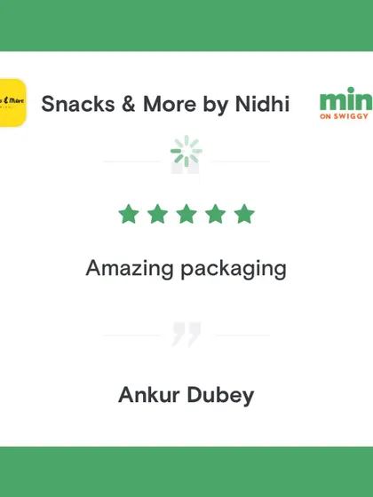 Another happy customer review mentioning the "amazing packaging." I believe a good snacking experience starts from the moment you receive your order.