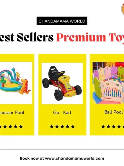 These premium toys are always in high demand. The Dinosaur Pool is perfect for a splashy party, the Go-Kart is great for little racers, and the Ball Pool is a classic favorite for kids of all ages.