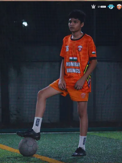 The classic Viking pose. Foot on the ball, owning the turf. This is the confidence we instill.