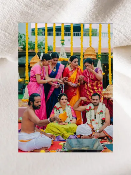 A duplicate of the groom's playful moment during the ceremony.