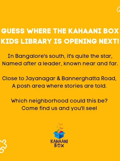 A fun riddle to give our followers one last hint before we revealed the location of our new JP Nagar branch.