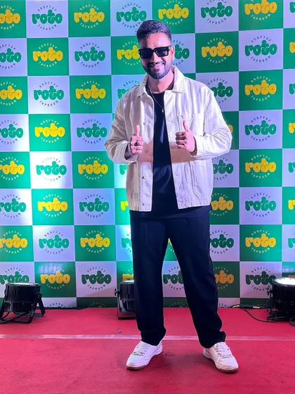 On the red carpet for the Roto launch party. I am often invited to perform at and attend exclusive brand launches and promotional events.