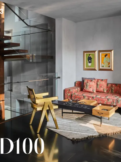 The Baid Residence, featured in the AD100 list for 2023. This space highlights our ability to create modern, art-filled interiors that are both sophisticated and livable.