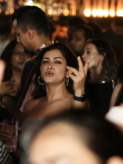 A guest with attitude, feeling the beat and owning the dance floor.