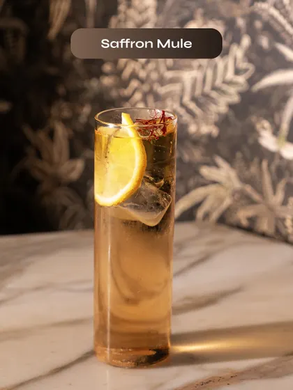 The Saffron Mule, an exotic and aromatic take on the classic mule.