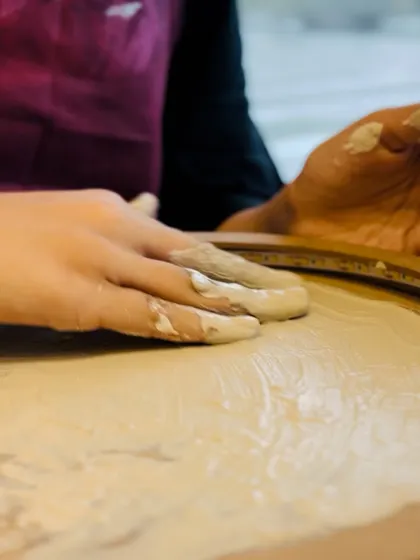 Getting hands-on with texture paste to build the moon's craters. This is the therapeutic, tactile part of the process where your moon starts to take shape.