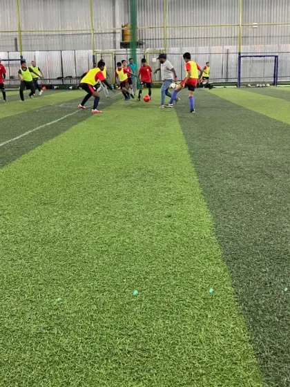 A friendly match in progress during our community fest. These games are a highlight of our events, bringing out the competitive spirit in a fun and supportive way.