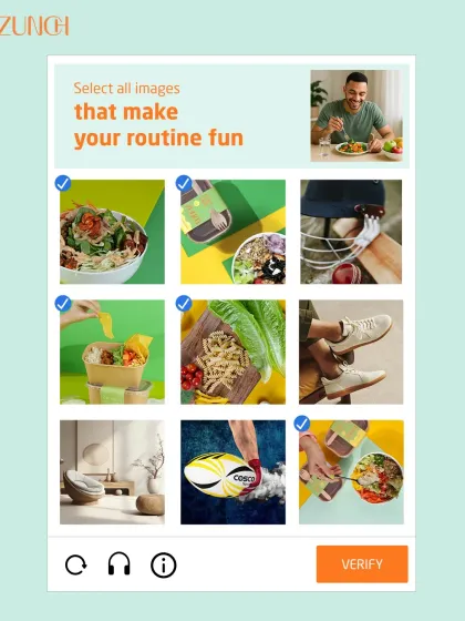 This is one captcha that's actually fun. Select all the images that make your routine better, and unlock a fresher, brighter way of eating with Zunch.