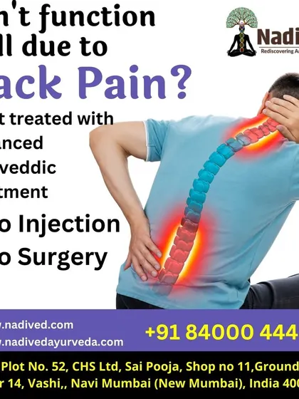 If back pain is keeping you from functioning well, there is a way out without injections or surgery. My advanced Ayurvedic treatments focus on relieving spinal compression and inflammation to restore your back's health and flexibility.