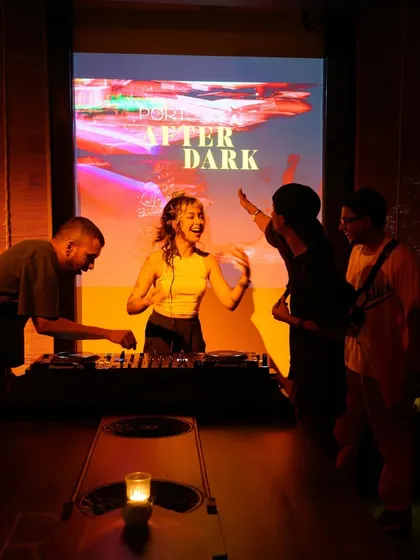 Sharing a laugh with friends who jumped on the decks with me. It's all about good music and good company.