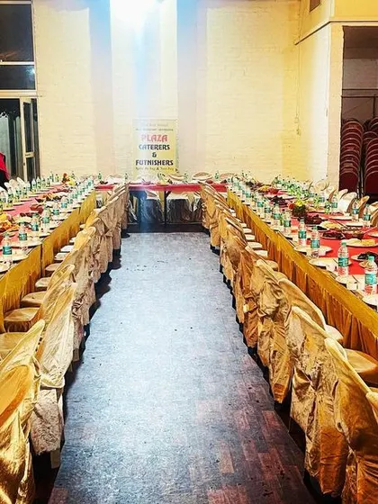 A U-shaped Dastarkhwan setup, perfect for ensuring all guests can see each other. This arrangement is great for fostering conversation and a sense of community during the meal.