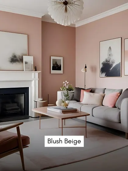 Blush beige is a trending color for 2024, creating a sophisticated and warm atmosphere. It's a versatile neutral that pairs well with both modern and classic decor styles.
