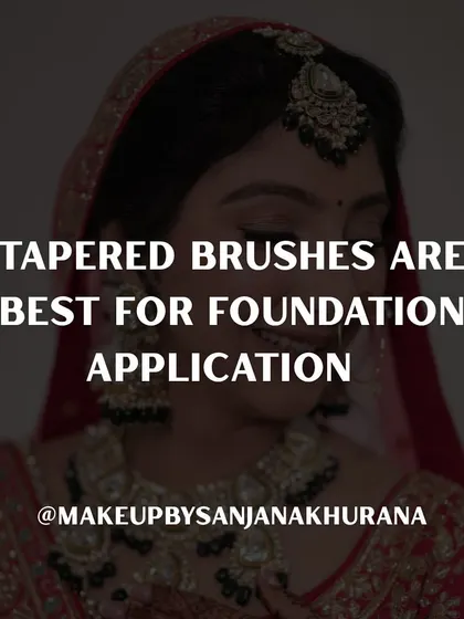The right tools are essential. For foundation, I find that tapered brushes give the most seamless, airbrushed application, blending the product into the skin perfectly.
