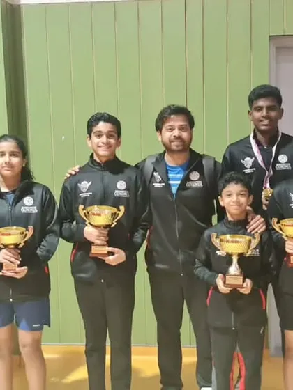 Celebrating our young champions from Absolute Sports Academy in Qatar after their excellent performance in a tournament organized by the Qatar Badminton Association.