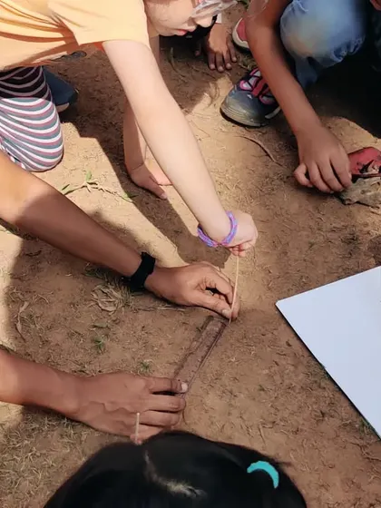 A collection of moments from our various hands-on science activities, showing children deeply engaged in learning through doing.