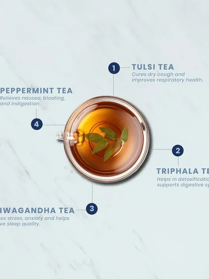 Boost your immunity this monsoon with Ayurvedic herbal teas. Natural blends like Tulsi tea for respiratory health and Triphala tea for digestion can keep you healthy all season long.