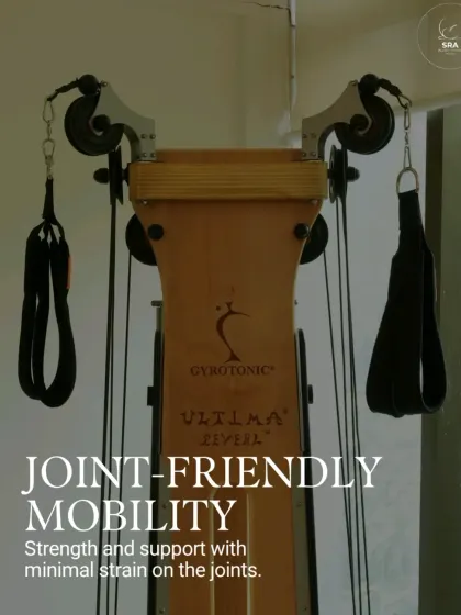 The pulley system provides gentle, consistent resistance, which allows for joint-friendly mobility. You can build strength and find support for your movements with minimal strain on your joints.