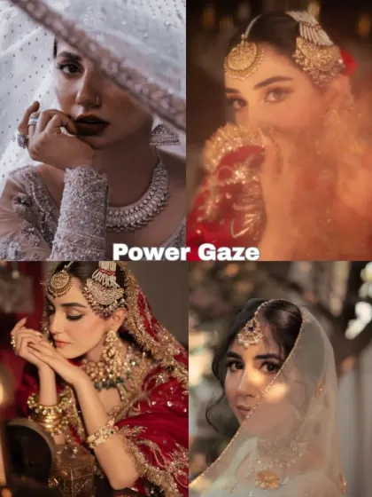 The Power Gaze. A confident and soulful look into the camera can create a powerful and memorable portrait. Here are some examples of the 'power gaze' pose for the modern bride.