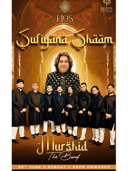 A poster for our 'Sufiyana Shaam' with the full Murshid band at FIOS, Delhi.
