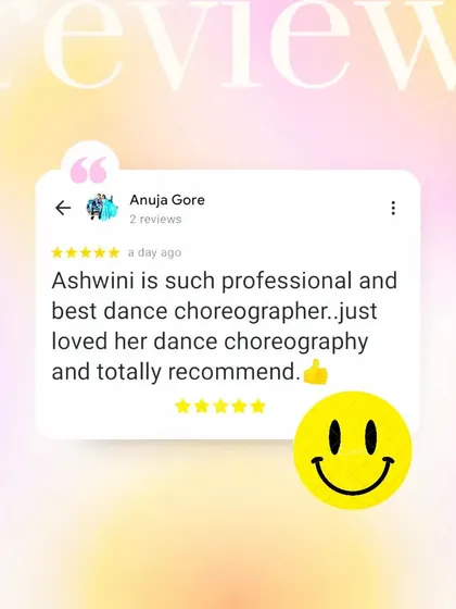 "Professional and best dance choreographer." Simple, sweet, and straight to the point! I'm so glad my client loved her dance choreography and recommends my work.
