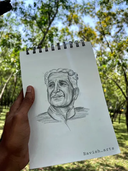 My humble pencil sketch honoring the great Rashtrakavi Kuvempu.