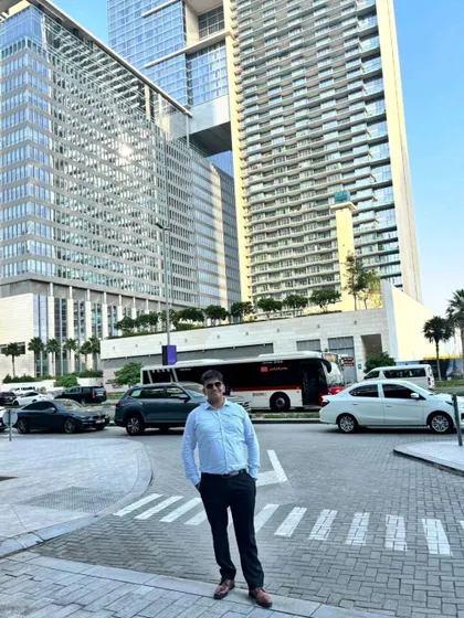 In Dubai's financial district, where I advise clients on international corporate structures and dispute resolution.