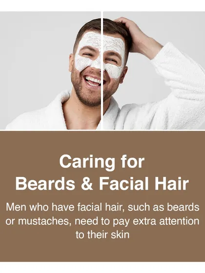 Men who have beards or mustaches need to pay extra attention to the skin underneath. Proper cleansing and moisturizing are essential to prevent issues like dandruff, acne, and irritation.