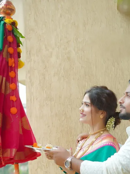 A festive Gudi Padwa portrait, celebrating our rich Maharashtrian culture and traditions.