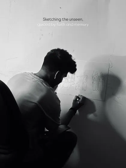Sketching the unseen, guided by faith and memory. This is how I connect with the stories I draw.