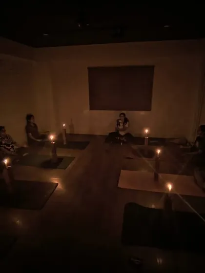 The entire room is filled with a calm, meditative energy during our prenatal Tratak session. This practice is a beautiful way for mothers to nurture their own well-being and that of their unborn child.