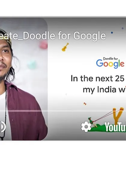This clip is from the "Create" segment of my Google collaboration, where I explained the theme for the year's contest: "In the next 25 years, my India will...".