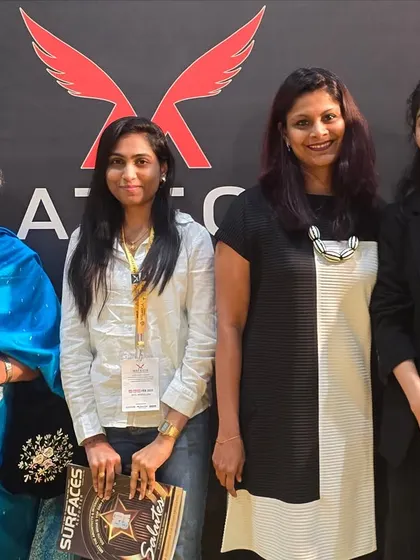 At an awards event, surrounded by fellow architects and designers. Being part of this inspiring community is a privilege.
