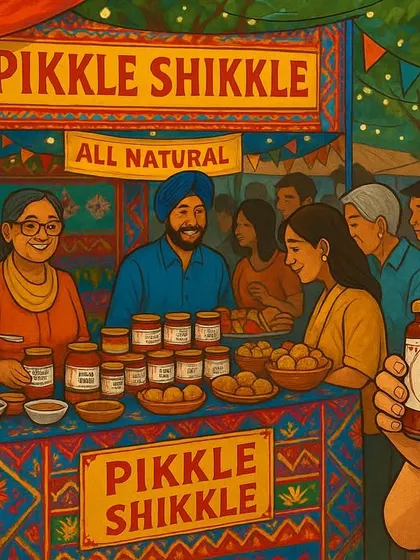 This beautiful illustration captures the spirit of our brand. It's all about community, authentic flavours, and the joy of sharing good food together.