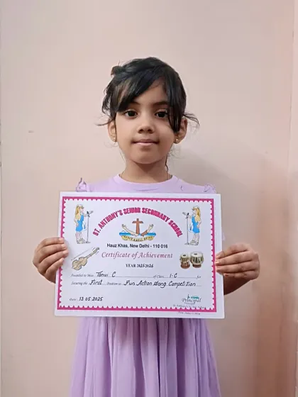 We are so proud of our shining star, Tanvi! Her first-place win in an external competition is a testament to the confidence and skills our students build here at Tansen Mehrauli.