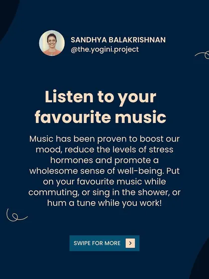Simple ways to find happiness every day: listen to your favorite music and do one selfless deed.
