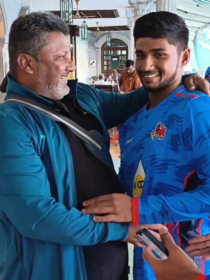 A father and his son. A coach and his student. This is a moment of quiet pride with Musheer during the Ranji Trophy. The journey is long, but these moments make it all worthwhile.