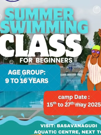 Announcing a new 'Learn to Swim' batch for beginners aged 9 to 16 years.