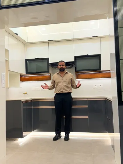 Presenting the final kitchen. My goal is always to create a space that is not only beautiful but also highly practical for everyday cooking and family life.