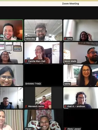 Hosting a virtual event for Team Amazon with comedians Sapan Verma and Harper Rose. Even through a screen, my job is to bring energy, facilitate conversations, and make sure everyone feels connected.