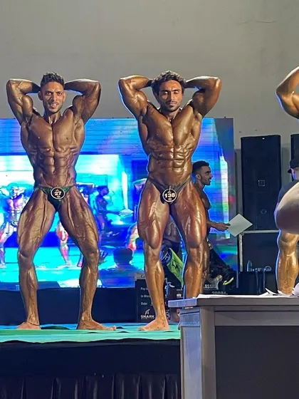 Hitting a classic pose at the Aman Classic.