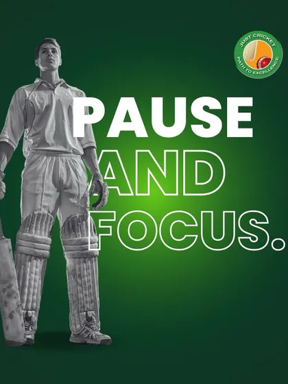 Pause the noise, focus on the game. We teach our players the importance of mental focus and how to manage distractions, because the greatest innings are played in the mind.