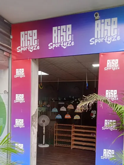 The entrance to the 1st RISE Inter-Academy Competition, an event we proudly hosted to give young gymnasts a platform to showcase their skills.