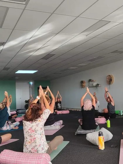 A full class at Flow Yoga Studio in Geraldton, Western Australia. The energy in this room was so welcoming and peaceful.