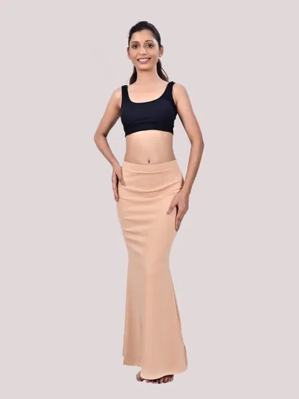 My beige She-Wear, a perfect foundation for any light-colored saree. It's designed for a seamless look and ultimate comfort.