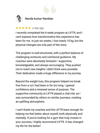 Nanda Kumar lost nearly 10 kg and 10 inches in 6 weeks, but for him, the physical changes were only part of the story. He broke free from a rut, gained confidence, and found a renewed sense of purpose.