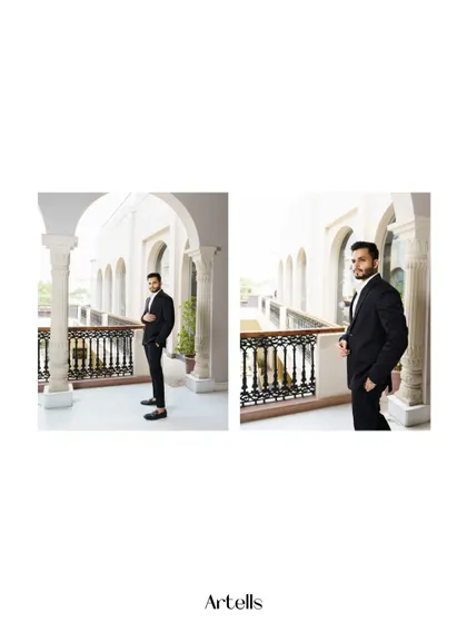 A diptych from my "The Great Gatsby" editorial, published in Artells Magazine. The classic architecture provides a perfect backdrop for the timeless black suit.